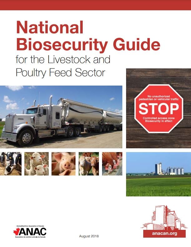 Front cover of the "National Biosecurity Guide for the Livestock and Poultry Feed Sector"