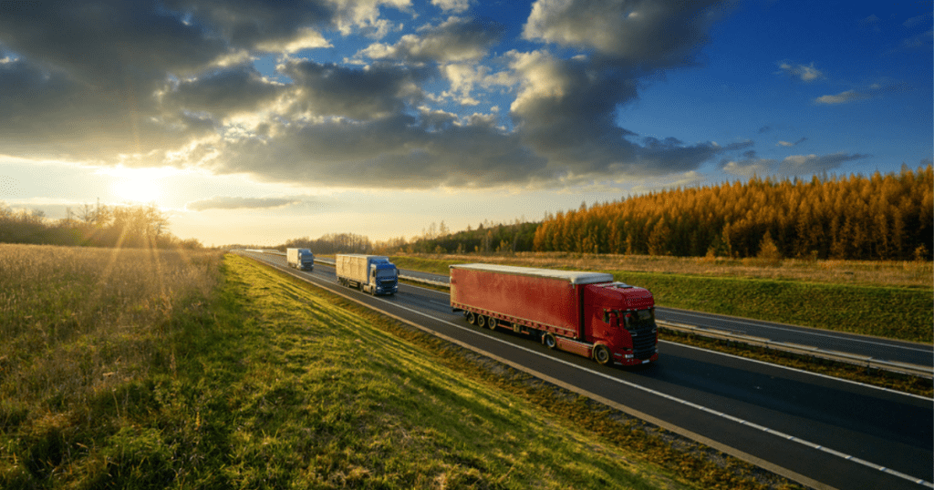 transport truck on highway